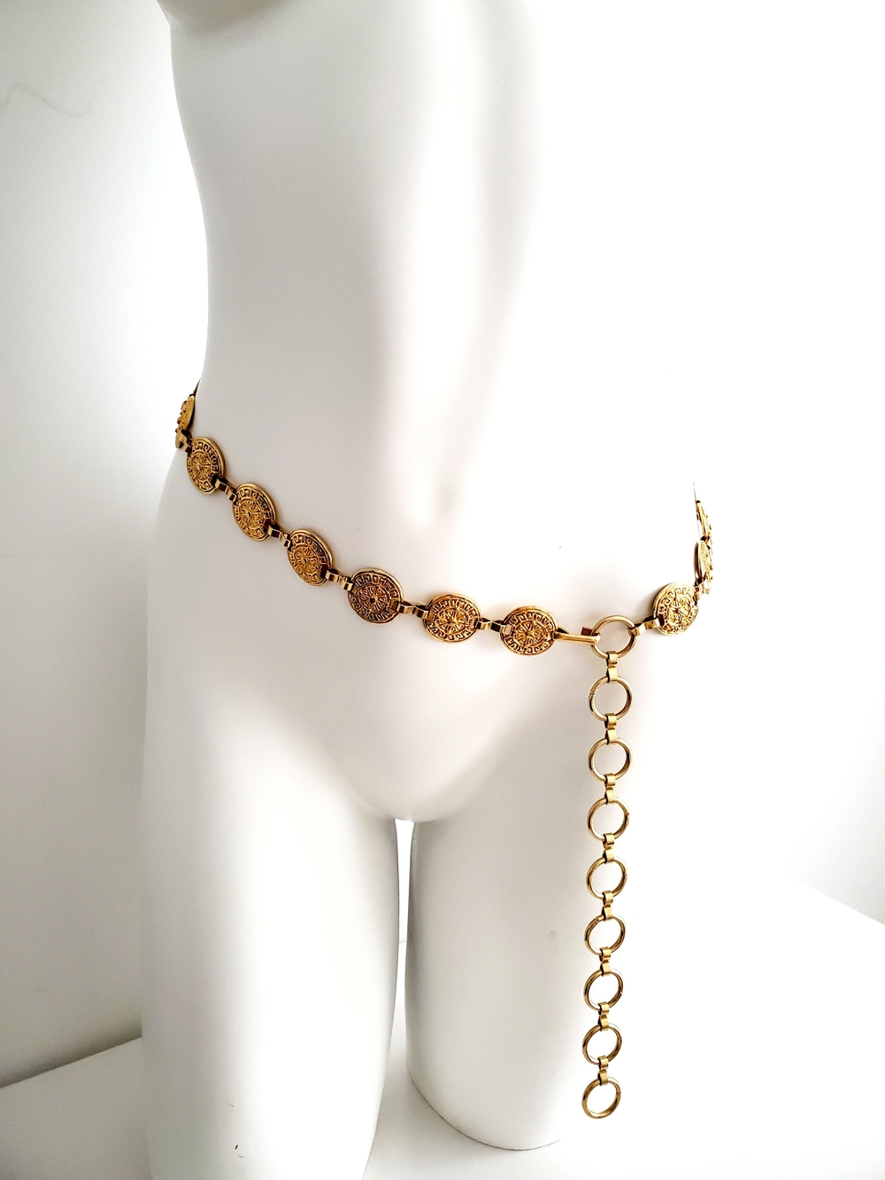 Gold Coin Link Waist Chain Belt